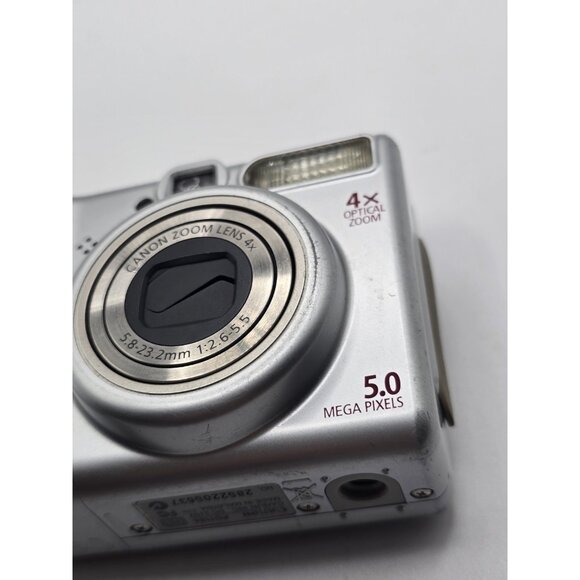 Canon PowerShot A530 5.0MP Digital Camera Silver READ-Small Black Line On Screen - Picture 14 of 16